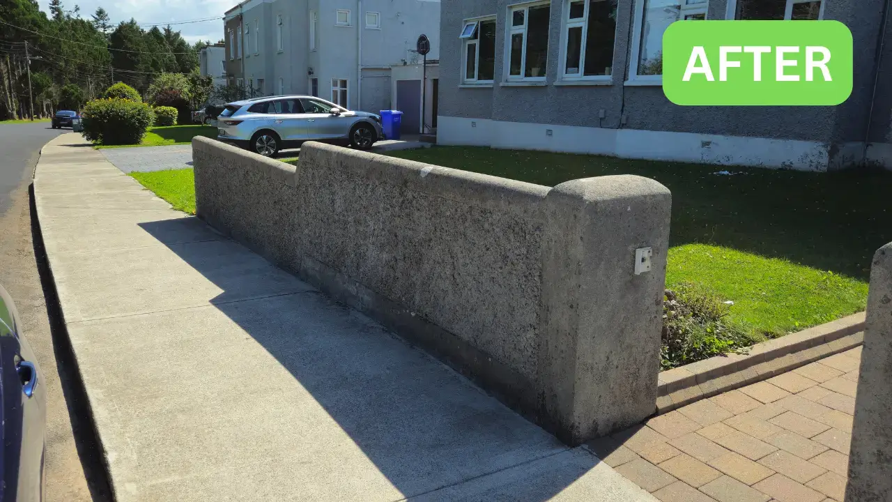 Clean exterior garden wall